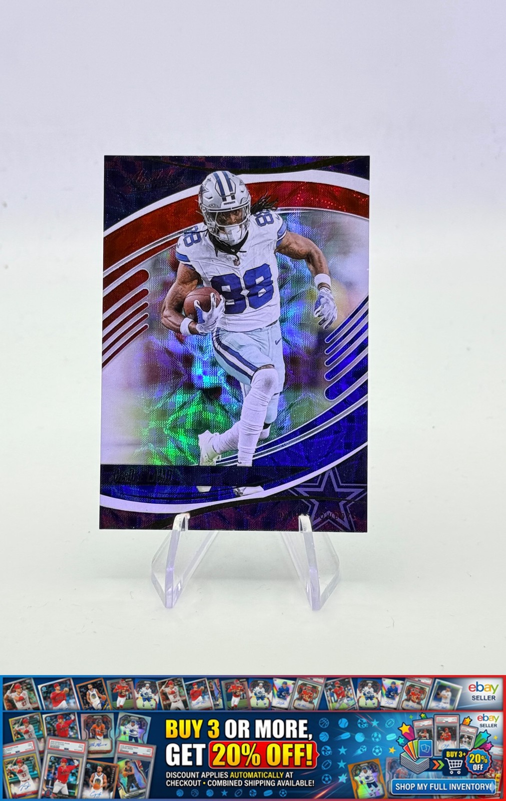 2025 Panini Absolute CeeDee Lamb #29 Red, White and Blue Kaleidoscope Cowboys
