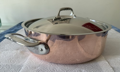 De Buyer Prima Matera Padella per salsa a induzione in rame/SS con coperchio. 28 cm / 4,9 L - Foto 11 di 22