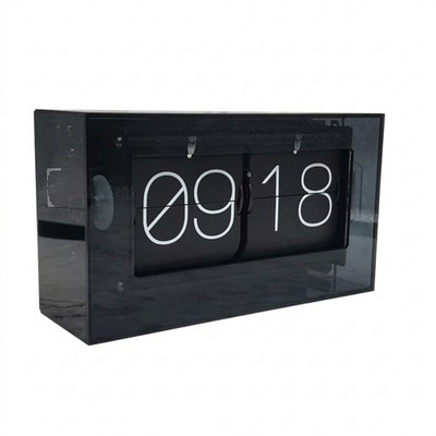 Flip Clock with Acrylic Housing Transparent Flip Clock Minimalist for