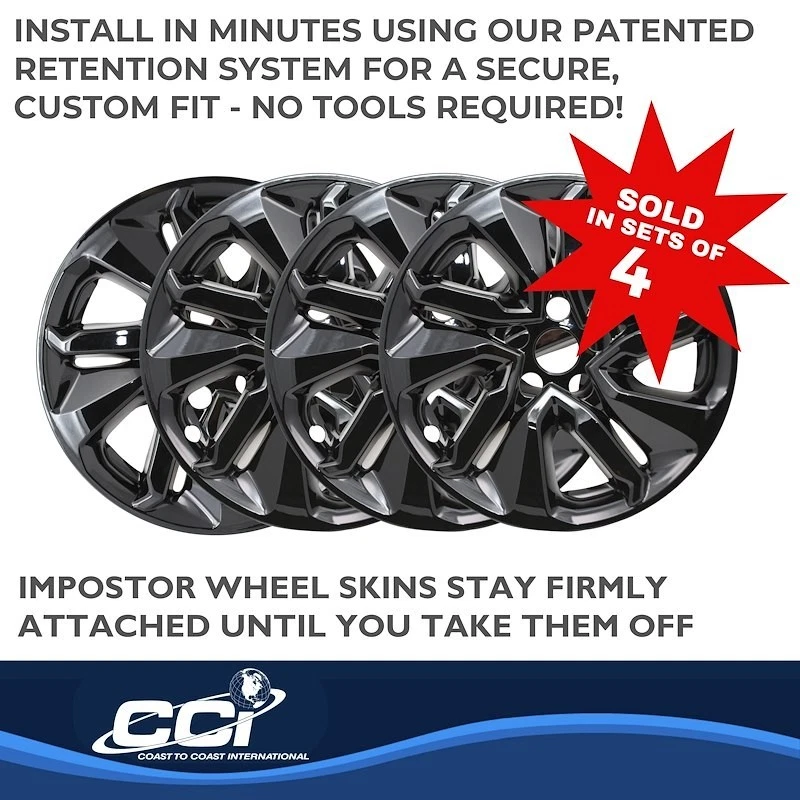 Nuevas cubiertas de revestimiento de rueda para Honda Accord 2018-2022 17 pulgadas; 5 radios; negro Foto 2 de 3