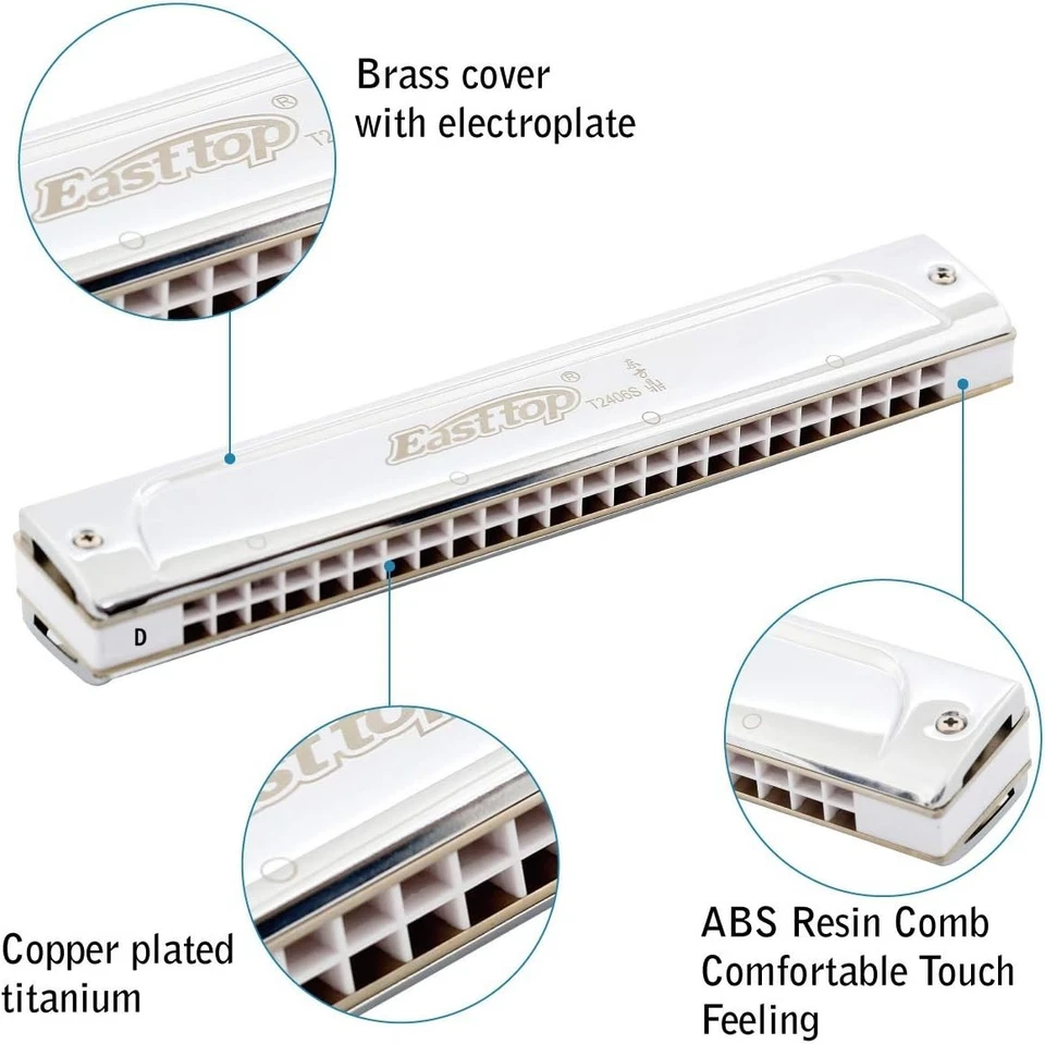 Trémolo armónica sensible de 24 agujeros - perfecta para profesionales y estudiantes Foto 4 de 4