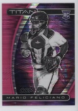 2021 Panini Chronicles Titan Pink Pulsar Prizm Mario Feliciano #11 ut4