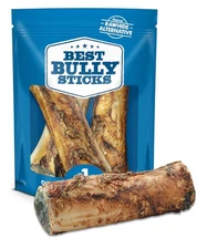 Best Bully Sticks Marrow Bones - 3 Count (Pack of 1) - USA Packed, Healthy Snack