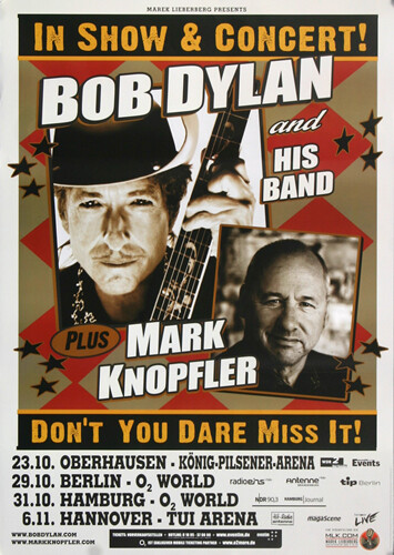 Bob Dylan & Mark Knopfler - Dont You Dare , Oberhausen 2011 | Konzertplakat-image