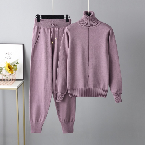 Pullover Zweiteiliges Set Damen Strick Hosenanzüge Trainingsanzüge - Bild 23 von 33