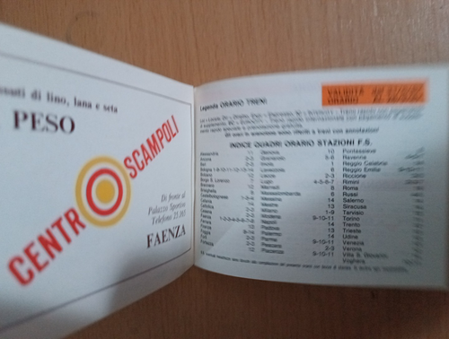 ORARIO FERROVIARIO FAENZA ESTATE 1987 TRENO E AUTOLINEE - Foto 2 di 3