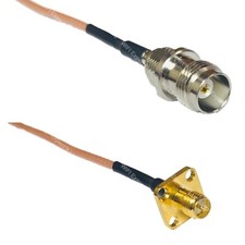 RG316 TNC FEMALE to RP-SMA Female Flange RF Cable Rapid-SHIP LOT