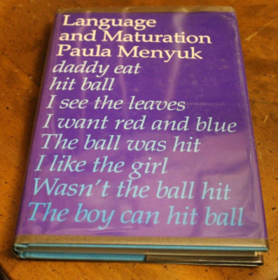 Language and Maturation ~ Paula Menyuk ~ 1977 MIT Press HCDJ