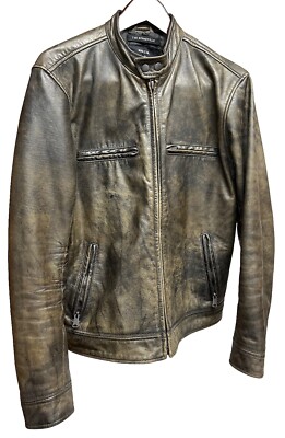 Lucky Brand Bonneville Icon Jacket 100% Leather Jacket Medium
