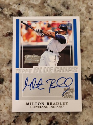 2003 Topps Team Topps Blue Chips Auto Milton Bradley #TT-MB Auto
