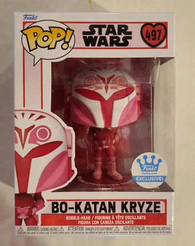 Funko Pop Star Wars- Bo-Katan Kryze 497, FUNKO EXCLUSIVE + VALENTINES EDITION