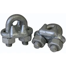 10 Drop Forged Hot Dip Galvanized Wire Rope Clips  1/4"