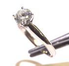 14k White Gold 1.09ct I2 I Round Diamond Solitaire Engagement Ring 3.16g 7 GSI — photo 9