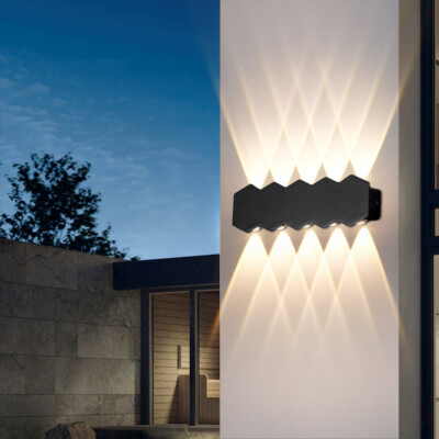 LED Wandleuchte Flurlampe Deko Up down Light Außen Wandlampe IP65 Wasserdicht