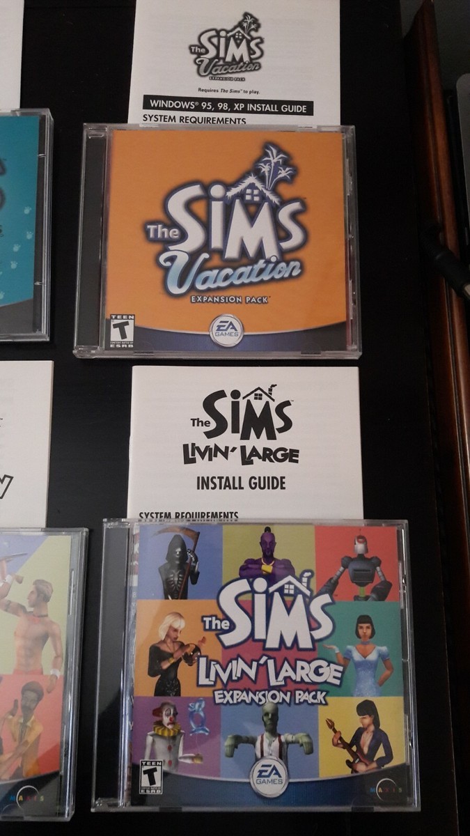 Lot De 5 Jeux Les Sims Sur PC : Déchaînés, House Party, Deluxe, Livin' Large, Université