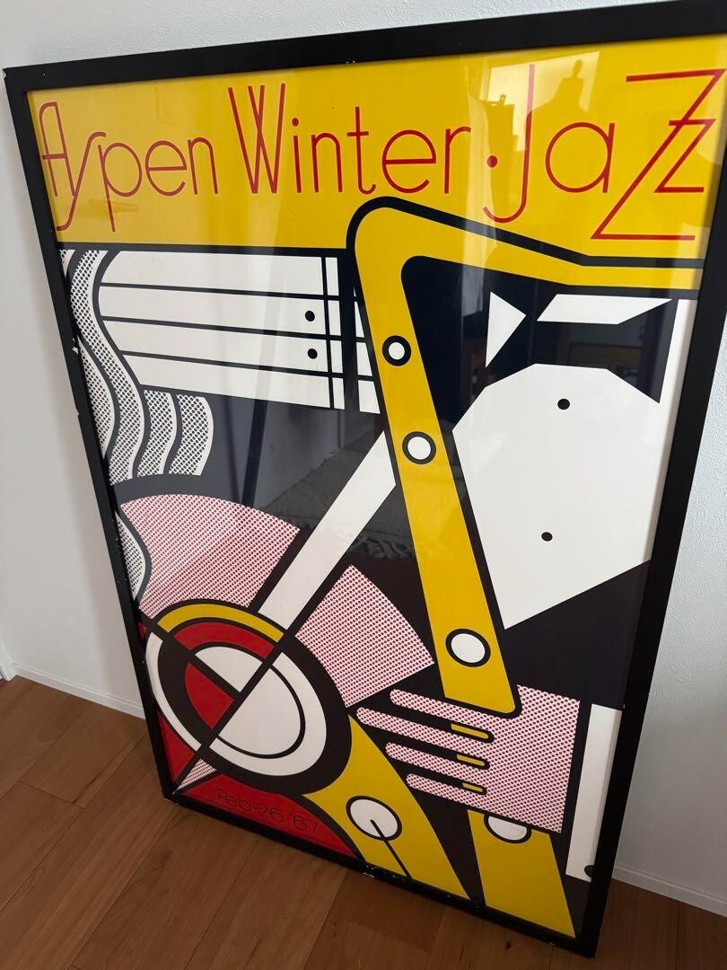 Vintage Roy Lichtenstein-Aspen Winter Jazz Festival-1967-Pop Art