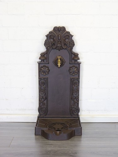 Brunnen Standbrunnen Wandbrunnen Antiker Stil Aluguss braun H: 104 cm (11134) - Bild 6 von 6