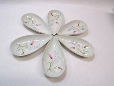 Rosenthal  Selb Plössberg  6 Puzzle Schalen Blumendekor