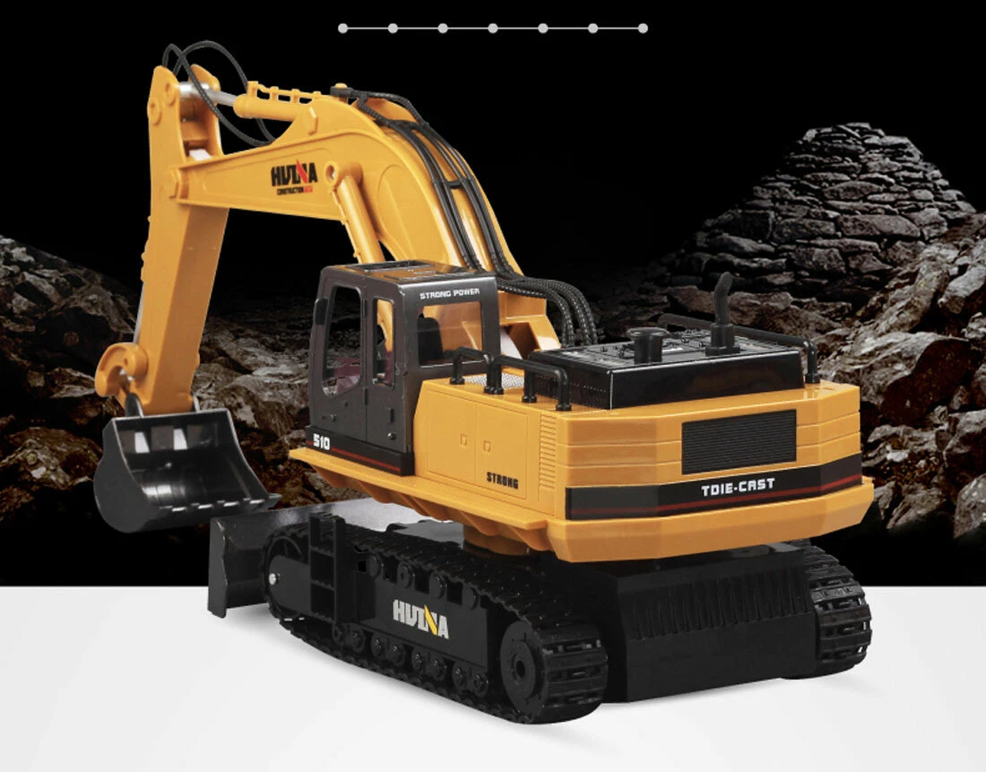 HUINA 1/16 11CH RC Alloy Excavator Construction Engineering Digger Vehicle Toy - Picture 7 of 10