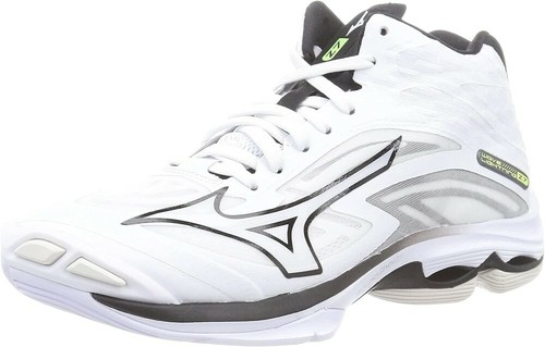 MIZUNO Volleyball Shoes WAVE LIGHTNING Z7 MID V1GA2250 White With Tracking Japan - Afbeelding 1 van 7