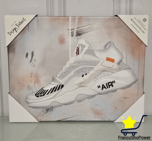 Off White x Nike Huarache x Design District Canvas Print 14"X11" New