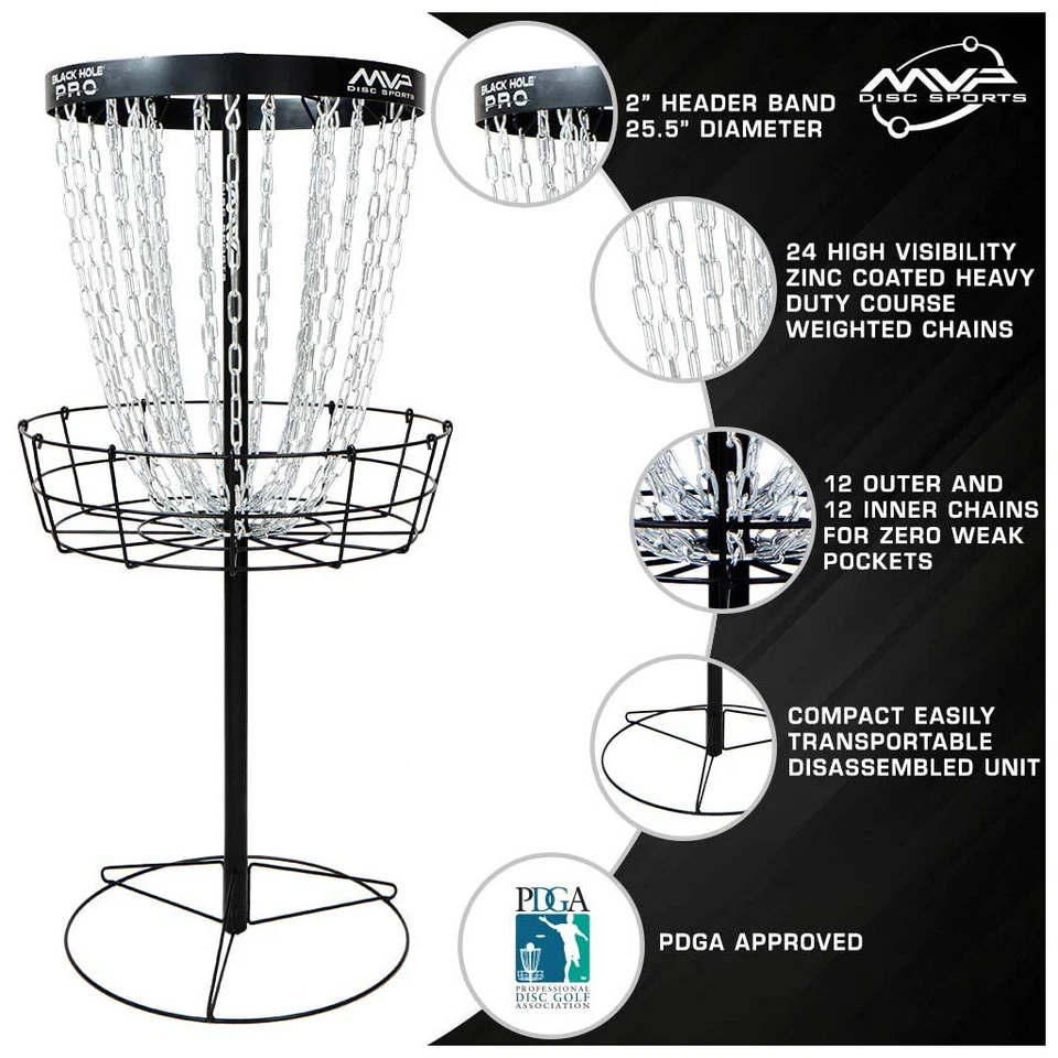 Canasta de golf de disco MVP Black Hole Pro Catcher Target Foto 2 de 3