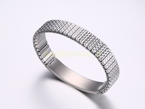 2024 High Quality Women Men Medical Alert ID Stretch Bracelet Free Engraving - Picture 7 of 12