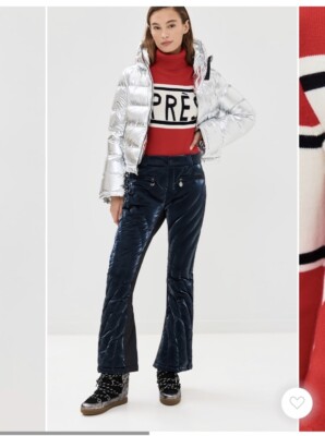 Perfect Moment Schild Intarsia Merino Wool Turtleneck Sweater Red Apres L NWT