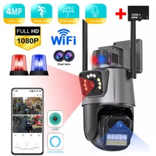 Camaras De Seguridad 1080P HD Wifi Inalambrica Con Vision Nocturna Para Exterior