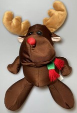 15 Moshi Brentwood Originals Brown Moose Reindeer Microbead Stuffed Toy Scarf