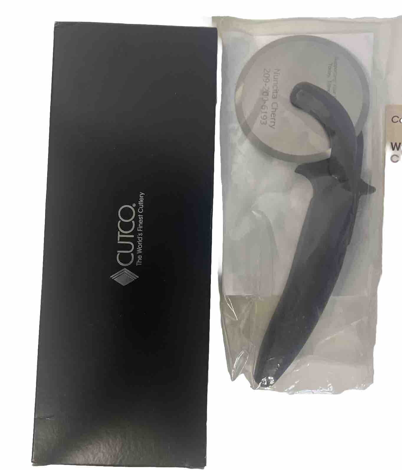 Cutco Pizza Cutter 1502, Black Handle, New, Custom Etching, See