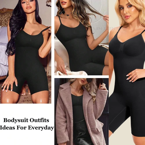 Tummy Control Bodysuit Sculpting Body Shaper Tank Top Shapewear Snatched Waist - Picture 11 of 35