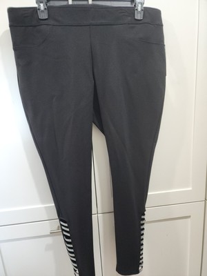 Slim Factor By Investments Legging, Women's Black With Rhinestones Plus 2x NWT