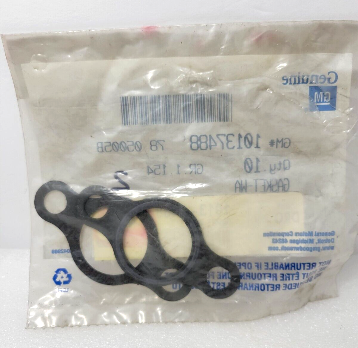 Genuine GM Gasket 10137488 Engine Cylinder Head Water Jacket Cover eBay