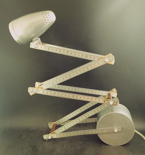 Aluminum Industrial Demeter Lamp By AHA, France Steampunk Modernist C.1990 Works - Picture 5 of 12