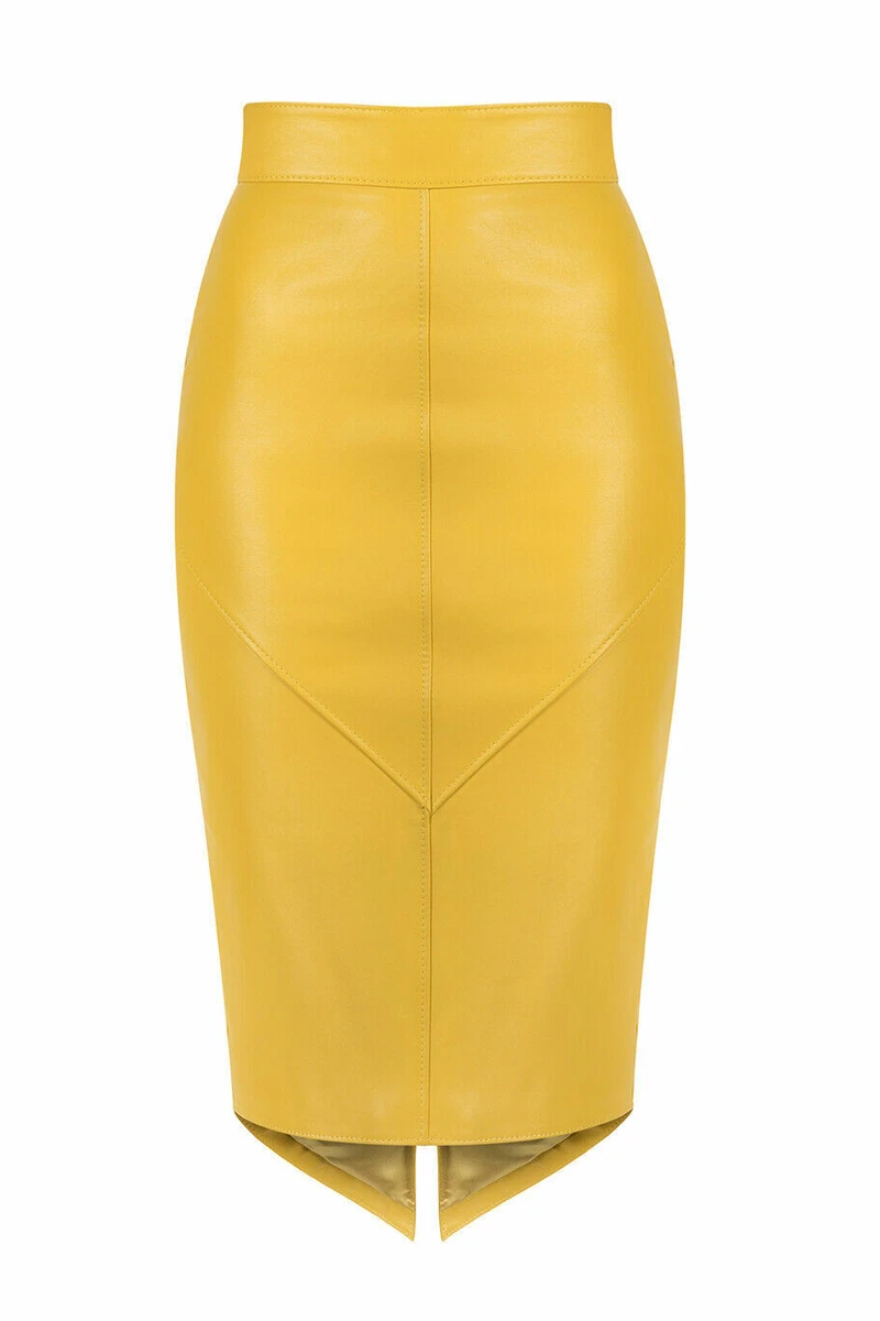 Leather pencil cheap skirt trendy