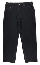 Levis Mens Jeans 550 Relaxed Straight Sz 40x30 Black Denim USA Made Y2K Vintage