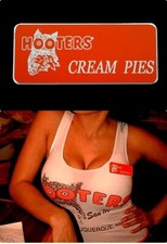 Hooters Girl Uniform Cream Pies Name Tag  Pin Badge Accessory