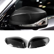 For Infiniti Q50 Q70 Dry Carbon Fiber Exterior Reversing Mirror Decor Cover Trim