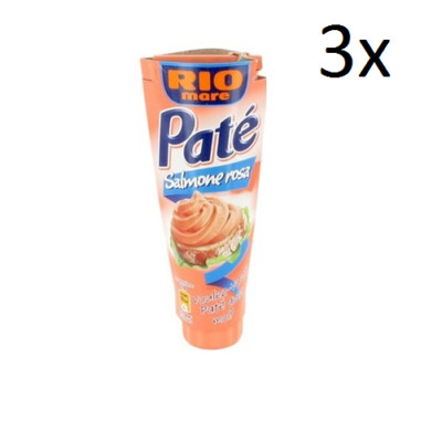 3x Rio Mare Patè Tonno Salmone rosa Lachs Thunfischcreme 100g Streichfähige