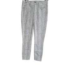 Paige Jeans Womens Size 27 Hoxton Ankle Skinny  Sonoran Snake Print Beige White 