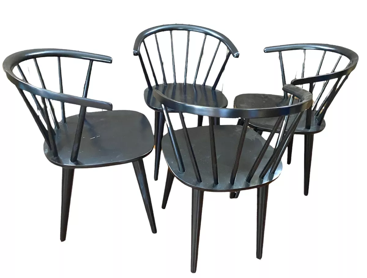 The Florence Black Dining Chairs set of 4 eBay