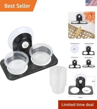 Modern Gecko Feeder Ledge with Suction Cup  20 Bowls - Ideal for Small Reptiles