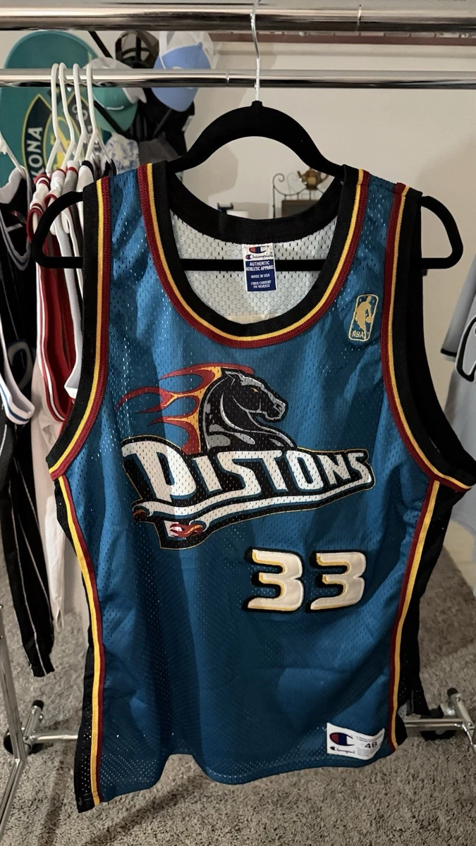 Champion NBA ピストンズ ヒル ジャージ ティール L 14-16 Champion Grant Hill NBA Jerseys for sale | eBay
