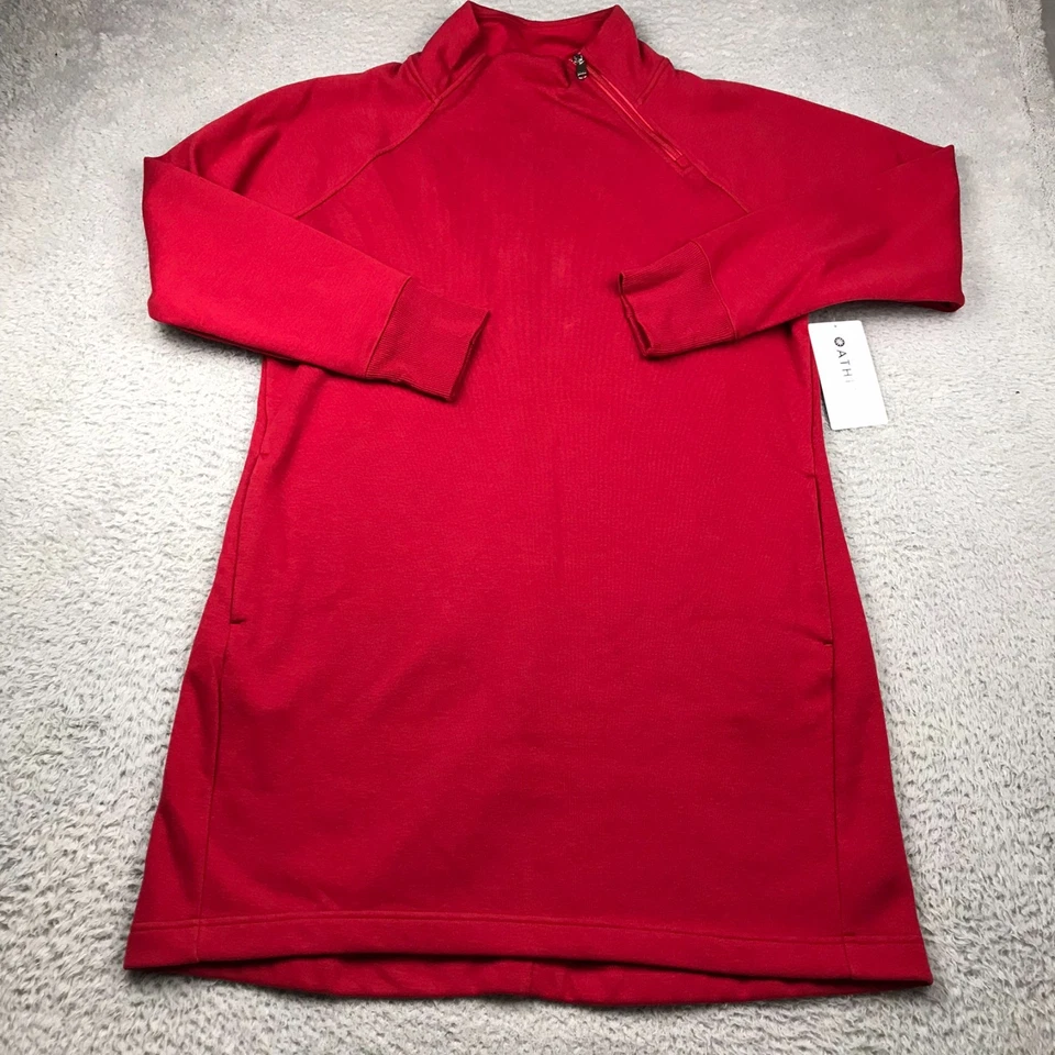 Athleta уютный карма платье женщин XL красный 1/2 молнии производительности гостиной толстовка новый - Изображение 3 из 4