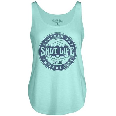Salt Life Another Paradise Tank Live Salty Saltlife Light Aruba Adult  L NWT