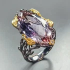 Fine Jewelry 40 ct Natural Ametrine Ring 925 Sterling Silver Size 8 /R471335