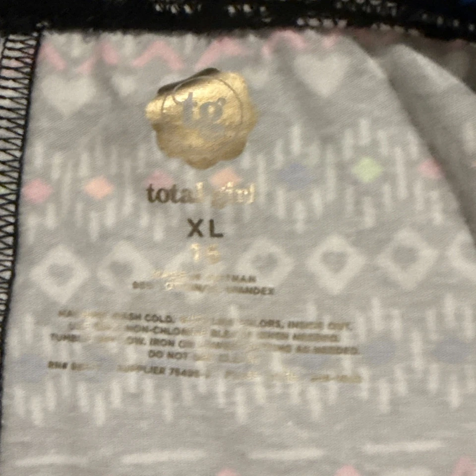 Total Girl Size XL 16 Techno Color Multi Patterned Cotton Spandex Shorts - Image 3 of 3