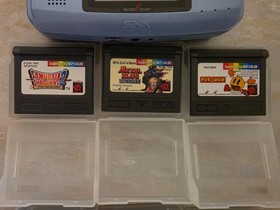 Neo Geo Pocket Color Console + 6 Games Metal Slug Turf Masters SNK Lot Tested