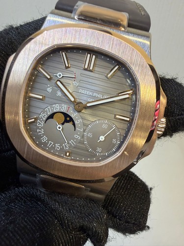Patek Philippe Nautilus Moon Phase 5712GR-001 Rose & White Gold Men's Watch
